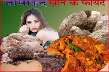 जिमीकंद सब्जी खाने के गुण, फायदे और नुकसान। Yam Vegetable In Hindi.