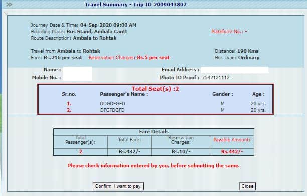 Haryana Roadways Online Ticket Paymnet Kaise Kare
