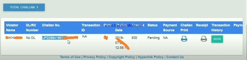 (How to Pay Traffic Challan Online in Hindi.)