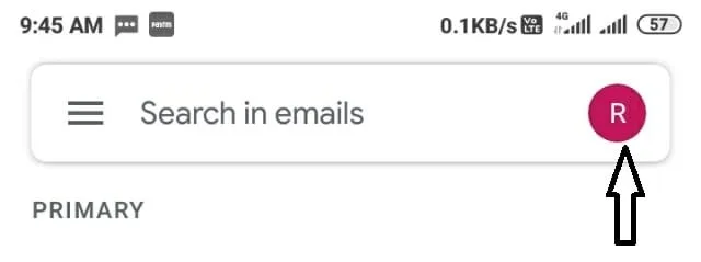 gmail account में profile photo upload