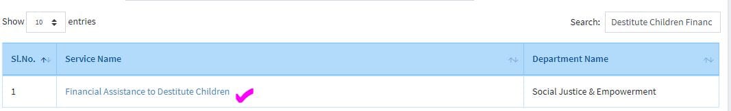 Financial Assistance to Destitute Children Scheme Financial Assistance to Destitute Children Scheme