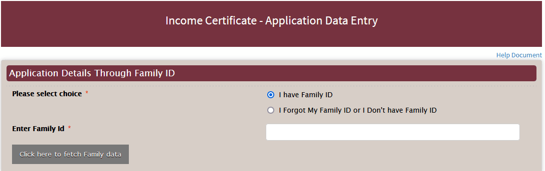 हरियाणा इनकम सर्टिफिकेट पीडीऍफ़ फॉर्म