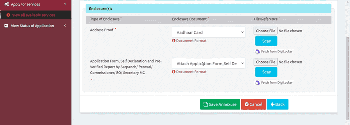 Haryana EWS Certificate Application Form