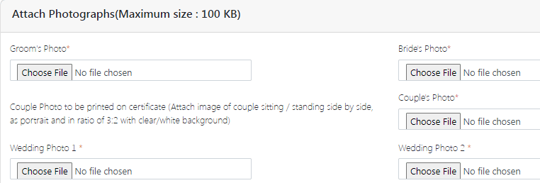 UPLOAD HARYANA MARRIAGE CERTIFICATE REGISTRATION PHOTO 