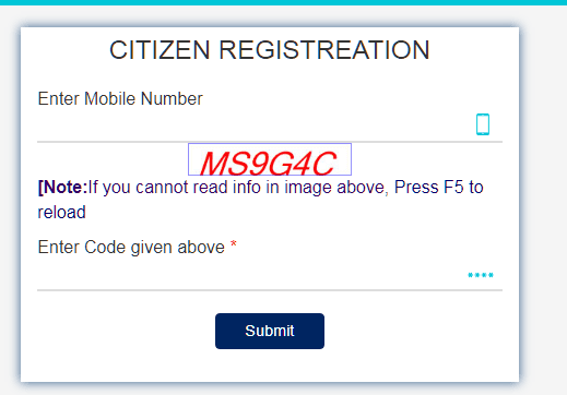 RTI Citizen Registreation HARYANA
