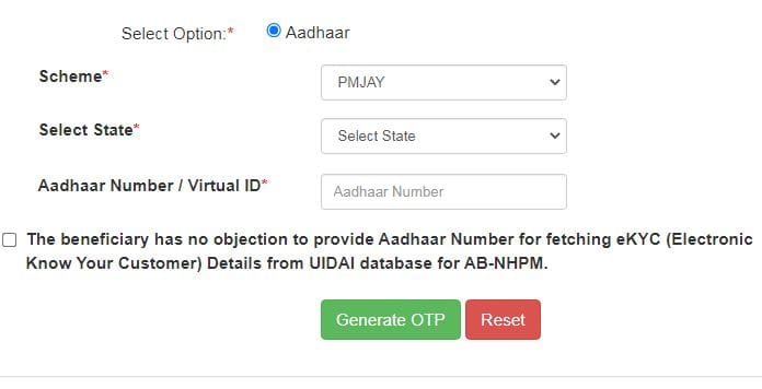 Ayushman Card Print Download online 