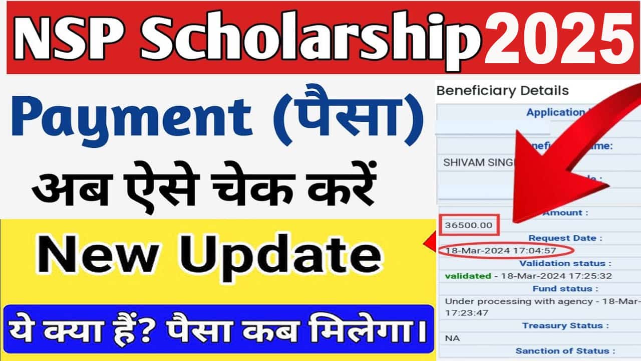 NSP Scholarship Payment Status Check 2025 में कैसे करें? NSP स्कॉलरशिप का पैसा आया या नहीं?