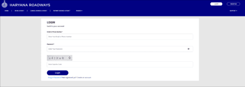 Haryana Senior Citizen Bus Pass Login और Apply  पास आवेदन स्टेप by स्टेप :