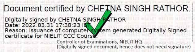 CCC Certificate Signature Verify करना हुआ आसान। 2025 में ऐसे करें Signature Verify.