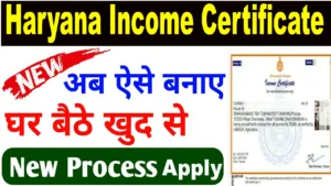 haryana income certificate online apply