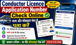 Conductor Licence Application Number Check Online | नाम और मोबाइल नंबर से पता करें Conductor Licence Application Number Check Online नाम और मोबाइल नंबर से पता करें