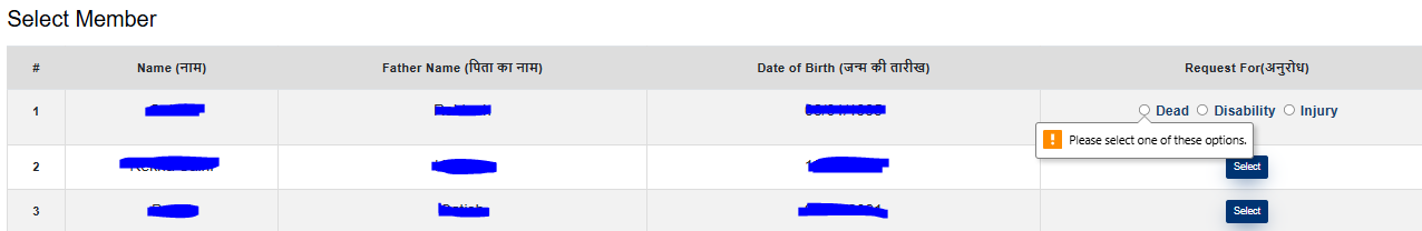 DAYALU-II Yojana जरूरी दस्तावेज़