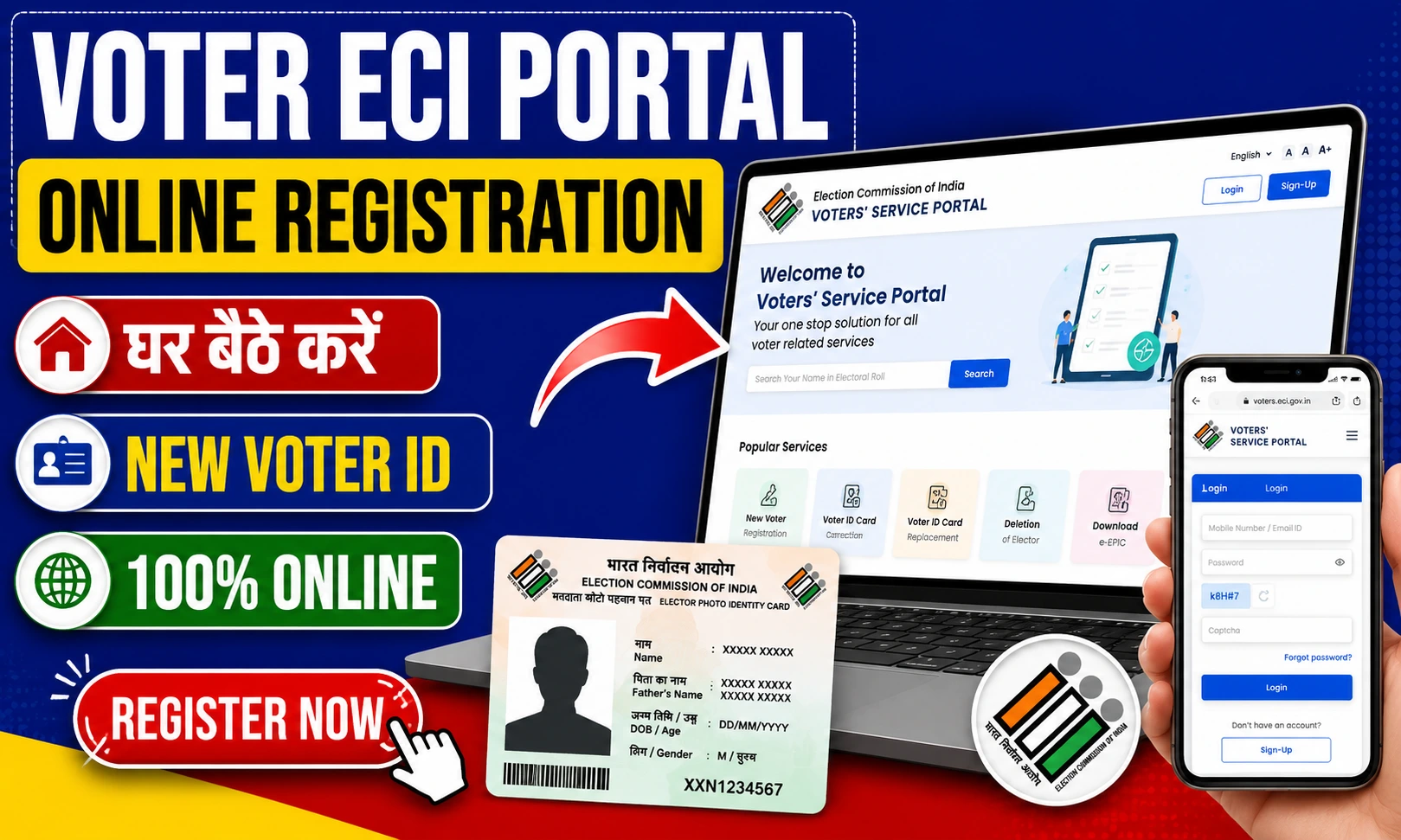 Voter ECI Portal Registration 2026 वोटर ECI पोर्टल में लॉगिन कैसे करें