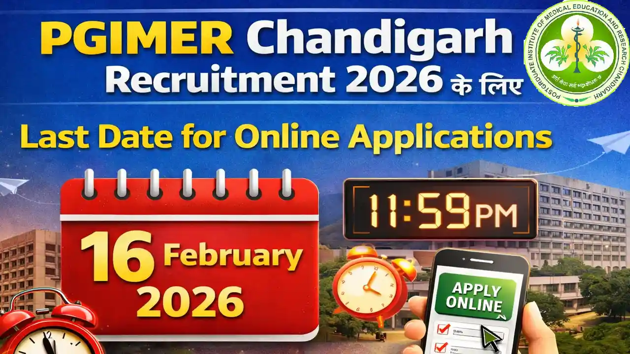 PGIMER Chandigarh Recruitment 2026: Group A, Group B और Group C, Vacancy, Eligibility, Selection Process & Apply Online