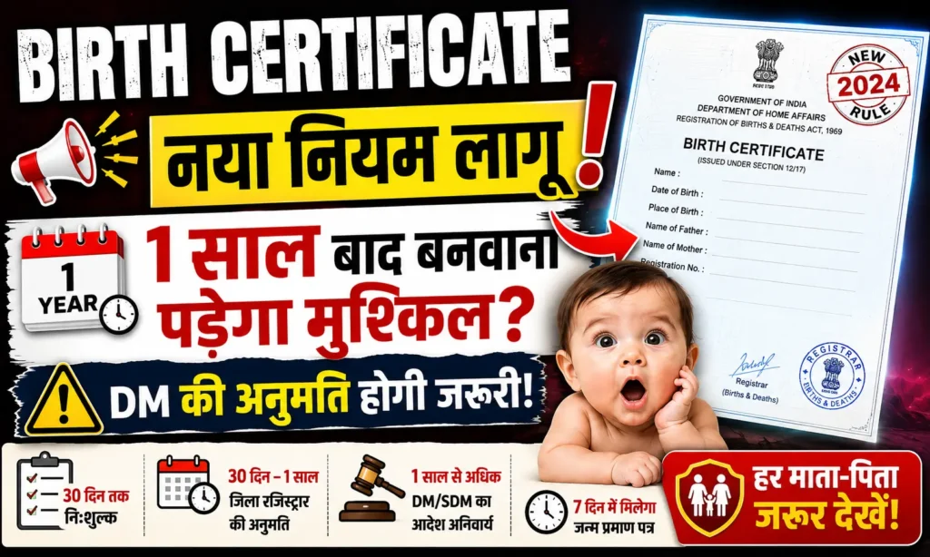 Birth Certificate New Rule 2026 अब जन्म प्रमाण पत्र बनवाने के लिए बदल गए नियम, जानिए पूरी प्रक्रिया