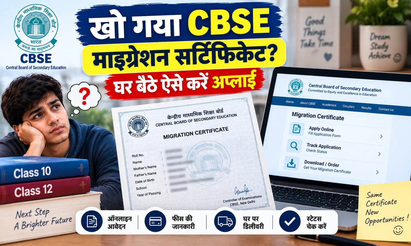 CBSE Migration Certificate Apply Online खो गया माइग्रेशन सर्टिफिकेट घर बैठे ऐसे करें अप्लाई